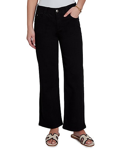 Ruby Rd. Petite Size Stovepipe Wide-Leg Denim Jeans