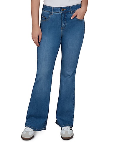 Ruby Rd. Petite Size Stretch Denim Kick Flare Jeans