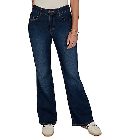 Ruby Rd. Petite Size Stretch Denim Kick Flare Jeans