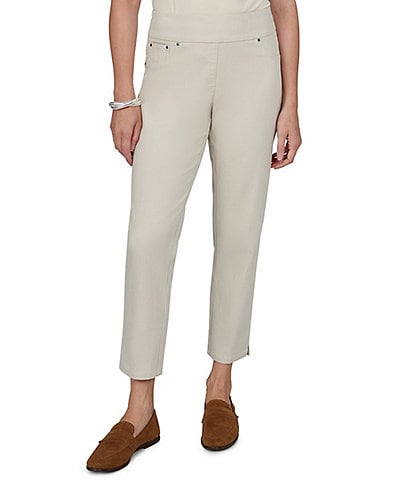 Ruby Rd. Petite Size Stretch Denim Pull-On Ankle Pants