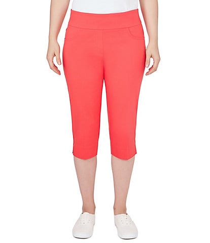 Ruby Rd. Petite Size Stretch Pull-On Clamdigger Capri Pants