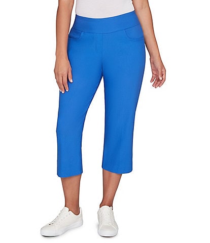 Ruby Rd. Petite Size Stretch Straight Leg Pull-On Capri Pants