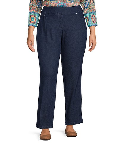 Ruby Rd. Plus Size Pull-On Denim Jeans