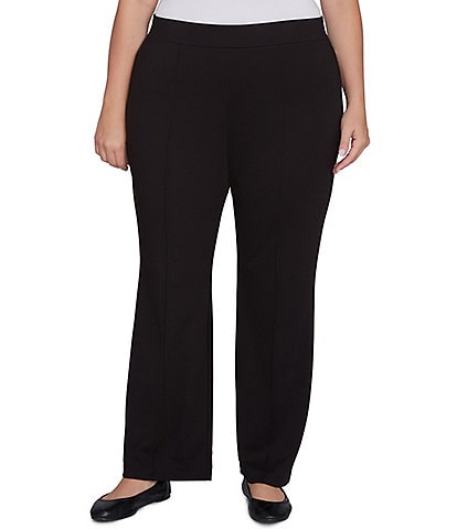 Ruby Rd. Plus Size Ponte Knit Flare Leg Pull-On Pants