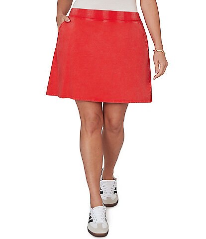 Ruby Rd. Plus Size French Terry Ribbed Waist Pull-On Skort