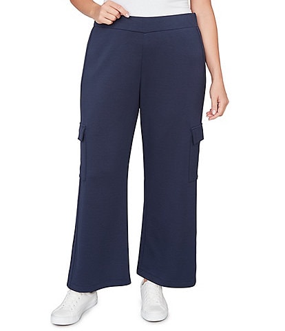 Ruby Rd. Plus Size Luxe Ultra Knit Pull-On Cargo Pants
