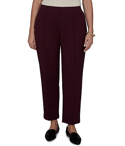 Ruby Rd. Plus Size Ponte Straight Leg Hollywood Waist Ankle Length Pull-On Pants