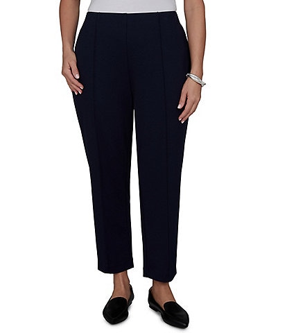 Ruby Rd. Plus Size Ponte Straight Leg Hollywood Waist Ankle Length Pull-On Pants