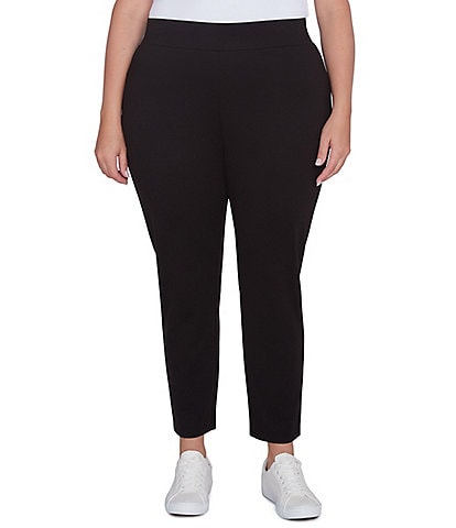 Ruby Rd. Plus Size Ponte Straight Leg Pull-On Leggings