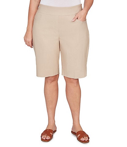 Ruby Rd. Plus Size Silky Tech Bermuda Pull-On Shorts