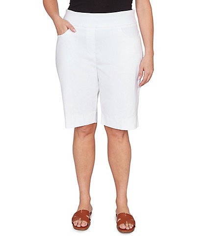 Ruby Rd. Plus Size Silky Tech Bermuda Pull-On Shorts