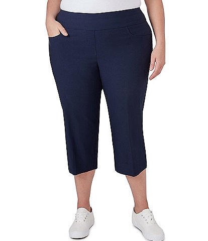 Alivia Ford Women's Plus Size Frayed Hem Capri Pants - Walmart.com