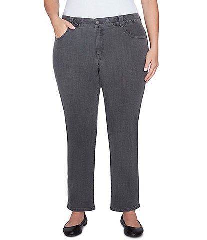 Ruby Rd. Plus Size Soft Denim Pull-On Boot-Cut Jeans