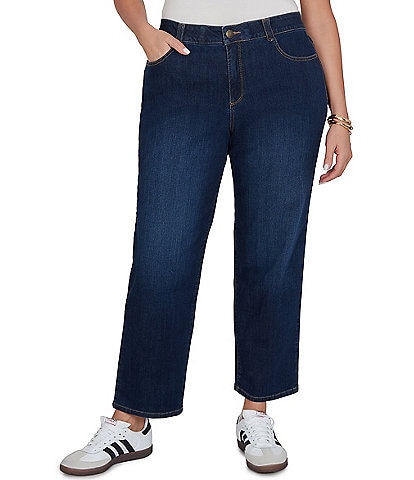 Ruby Rd. Plus Size Soft Denim Pull-On Boot-Cut Jeans