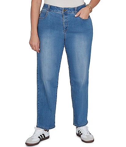 Ruby Rd. Plus Size Soft Denim Pull-On Boot-Cut Jeans