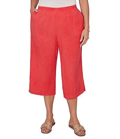 Ruby Rd. Plus Size Soft Double Gauze Relaxed Pull-On Pant