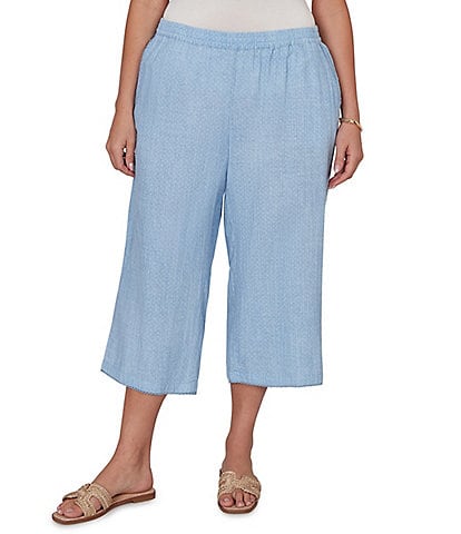 Ruby Rd. Plus Size Soft Double Gauze Relaxed Pull-On Pant