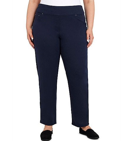 Navy blue plus size dress clearance pants