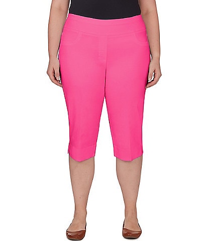 Ruby Rd. Plus Size Stretch Pull-On Clamdigger Capri Pants