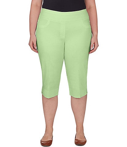 Ruby Rd. Plus Size Stretch Pull-On Clamdigger Capri Pants
