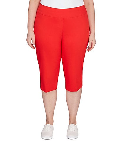 Ruby Rd. Plus Size Stretch Woven Pull-On Tech Clamdigger Pants