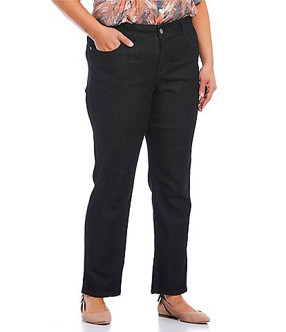 Ruby Rd. Plus Size Super Soft Stretch Denim Straight Leg Jeans