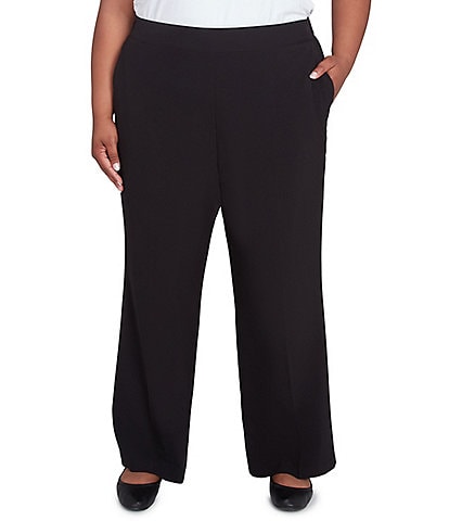 Ruby Rd. Plus Size Tropical Wide-Leg Pull-On Pants