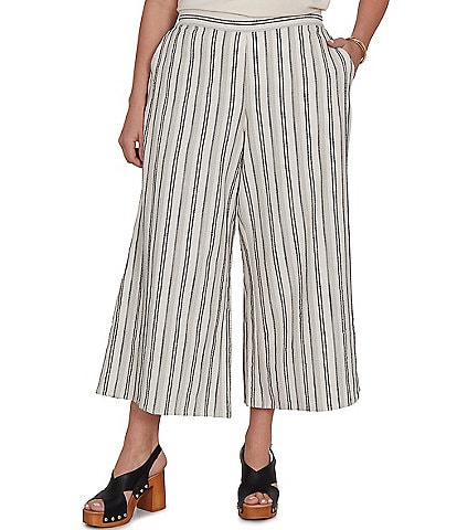 Ruby Rd. Plus SizeTextured Stripe Pull-On Crop Coordinating Pant