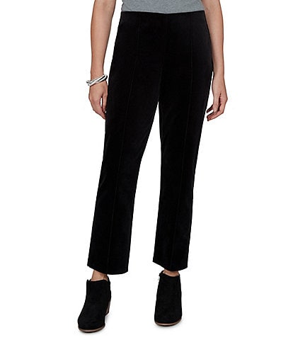 Ruby Rd. Stretch Velvet Straight Leg Crop Pants