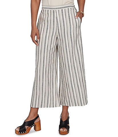 Ruby Rd. Textured Stripe Pull-On Crop Coordinating Pant
