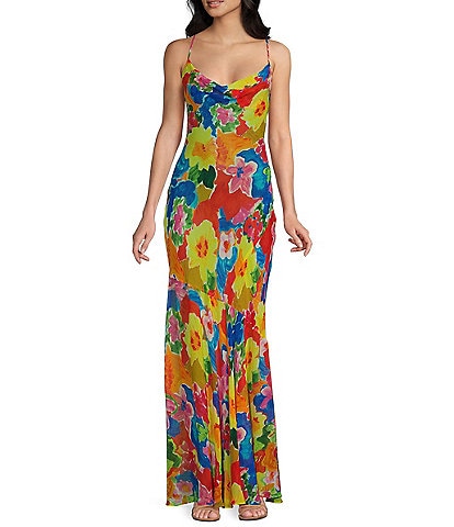 Rumored Santeria Cowl Neck Maxi Dress