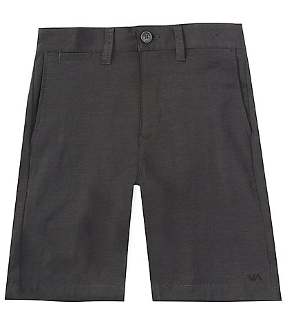 RVCA Big Boys 8-20 Back In Hybird 19#double; Inseam Flat Front Shorts