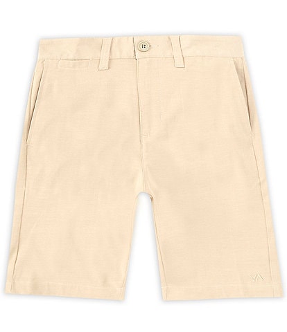 RVCA Big Boys 8-20 Back In Hybird 19" Inseam Flat Front Shorts