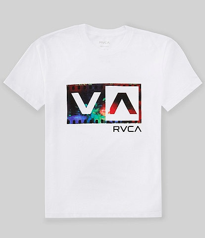 RVCA Big Boys 8-20 Short Sleeve Balance Box Graphic Logo T-Shirt