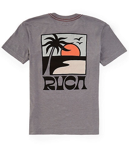 RVCA Big Boys 8-20 Short Sleeve Palm Tree Graphic T-Shirt