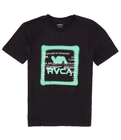 RVCA Big Boys 8-20 Short Sleeve Spray Text T-Shirt