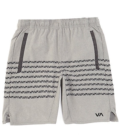 RVCA Big Boys 8-20 Yogger Stretch Elastic 15#double; Inseam Logo Printed Shorts