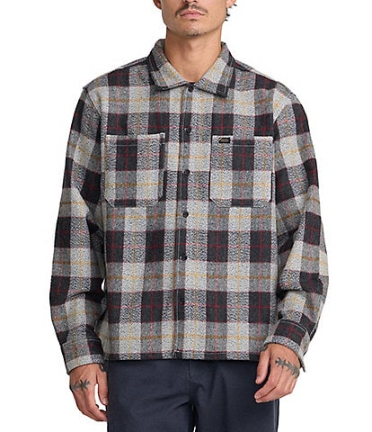 RVCA Dayshift Plaid Wool-Blend Flannel Shirt