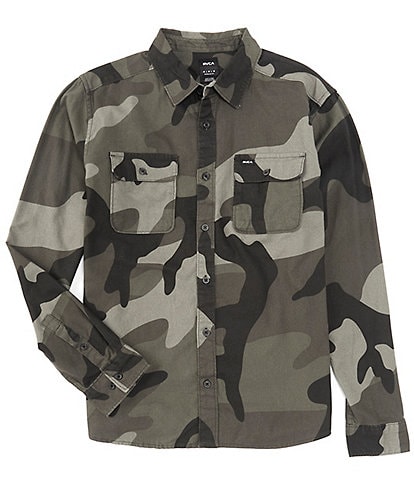 RVCA Panhandle Long Sleeve Camouflage Flannel Shirt