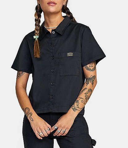 RVCA Recession Short Sleeve Button Front Shirt