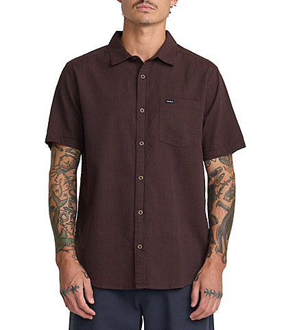 RVCA That'll Do Short Sleeve Seersucker Shirt