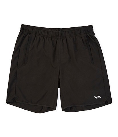 RVCA VA Sport Yogger lV Elastic Pull-On 17" Outseam Solid Athletic Shorts