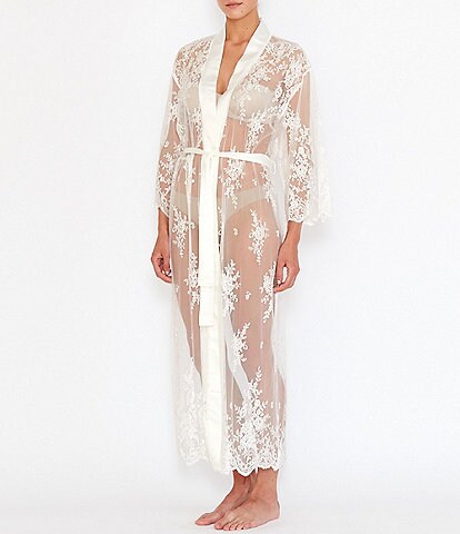 Rya Collection Darling Lace Long Kimono Sleeve Robe