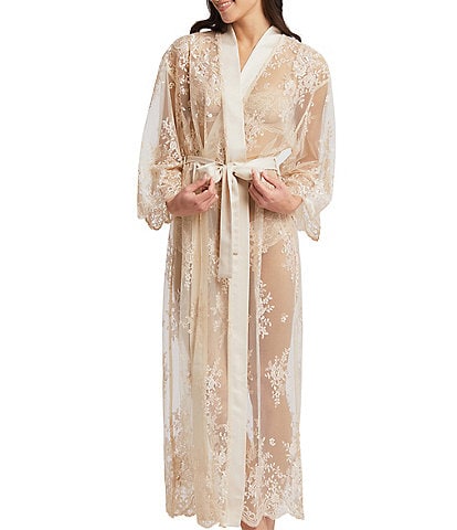 Rya Collection Darling Lace Long Kimono Sleeve Robe