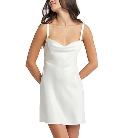 Rya Collection Heavenly Solid Satin Cowl Neck Chemise