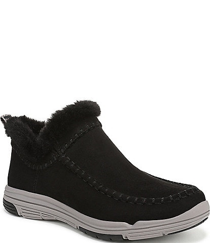 Ryka Women's Arrow Faux Fur Sherpa Collar Ankle Booties