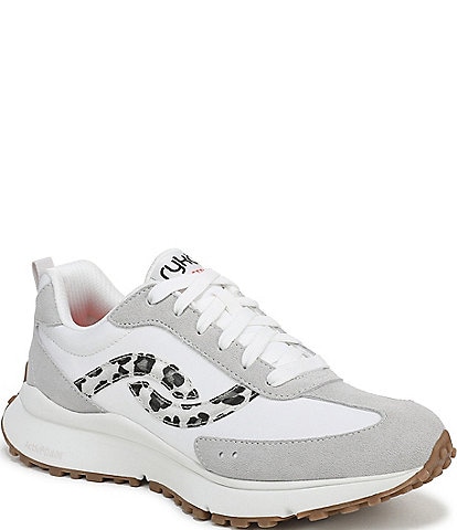 Ryka Women's Jetsetter Leopard Print Nylon and Suede Sneakers
