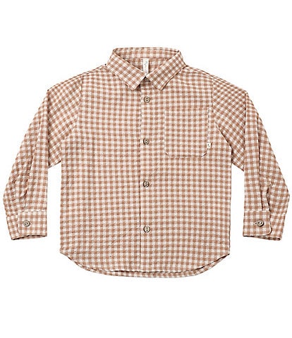 Rylee + Cru Baby Boys Long Sleeve Checked Button Front Shirt