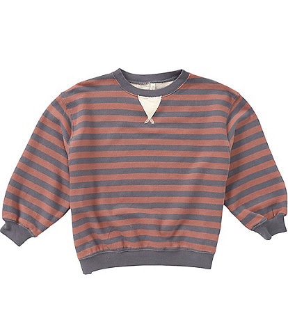 Rylee + Cru Little Boys Stripe Crew Neck Pullover
