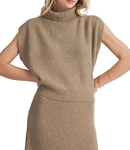 Sadie & Sage Crosby Ribbed Turtleneck Sweater Top